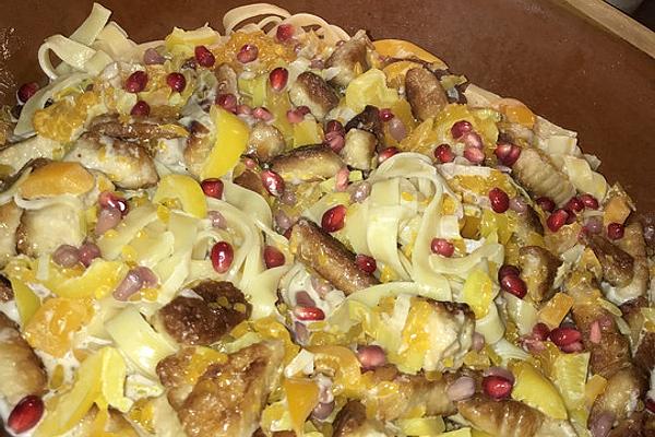 Coconut Tangerine Cream with Chicken and Ribbon Noodles