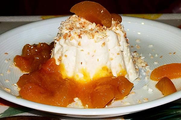 Coconut Yoghurt Flan with Apricots