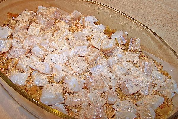 Cod Casserole with Sauerkraut