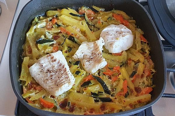 Cod Fillet on Bed Of Vegetables