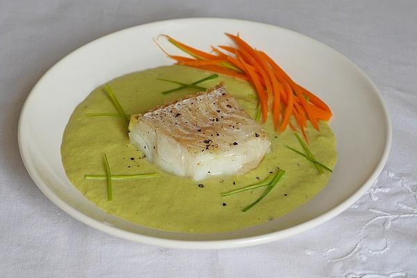 Cod Fillets on Leek and Potato Cream