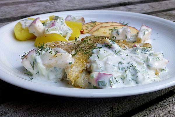 Cod Fillets with Apple Yogurt