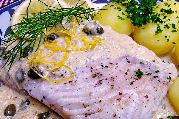 Cod in Caper and Mustard Sauce