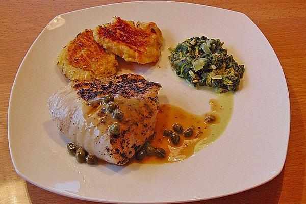 Cod with Caper Teriyaki Sauce
