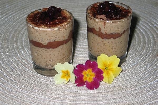 Coffee Milk Rice with Mocha Chocolate