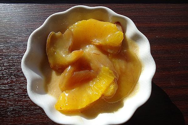 Coffee Panna Cotta with Marinated Dates and Oranges