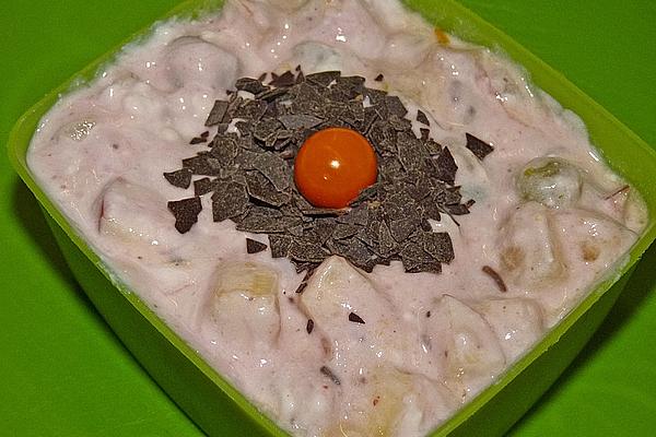 Colorful Fruit Salad with Yogurt