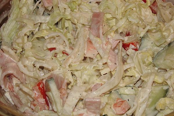 Colorful Iceberg Lettuce with Garlic Dressing