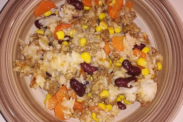 Colorful Minced Meat Rice Pot