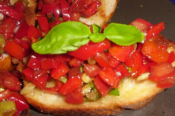 Colorful Pepper Bruschetta
