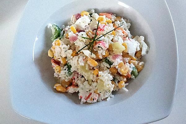 Colorful Russian Surimi Salad