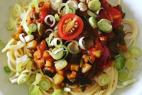 Colorful Vegetable Tomato Sauce