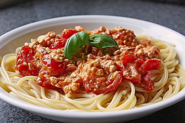 Cottage Cheese – Cherry Tomatoes – Spaghetti