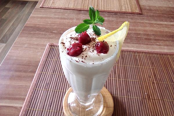 Cream Curd with Sour Cherries