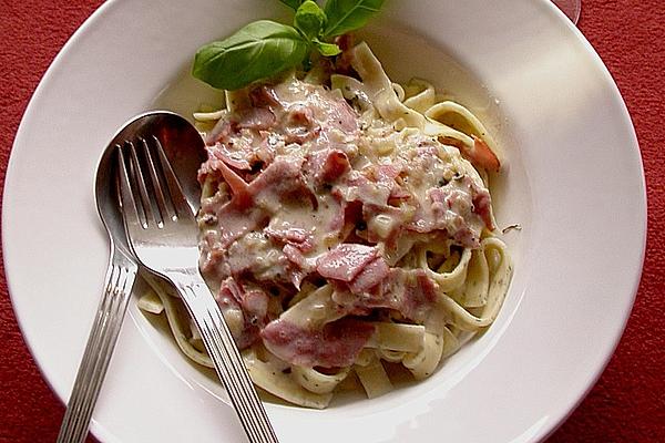 Cream – Ham – Pasta with Garlic