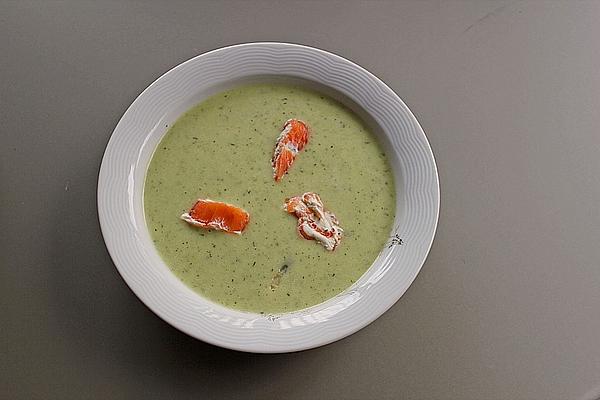 Cream Of Asparagus Soup with Salmon Rolls