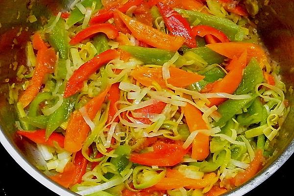 Cream Of Paprika Vegetables