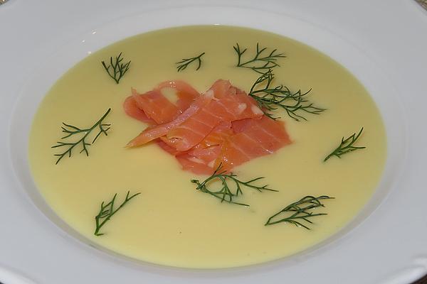 Cream Of Potato Soup with Smoked Salmon