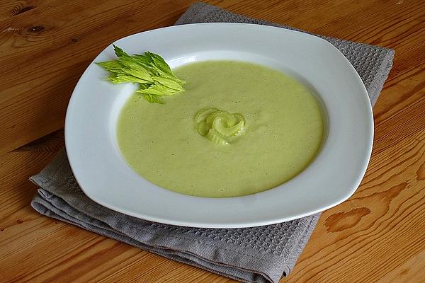 Cream Soup Made from Celery Sticks