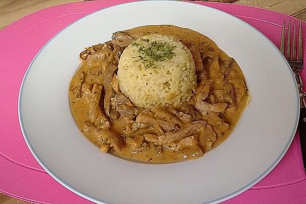 Cream – Strips with Mushrooms