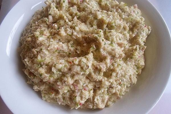 Creamy Asparagus Pesto with Radishes, Sunflower and Almond Kernels