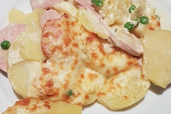 Creamy Potato – Meat Sausage – Gratin