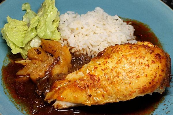 Crispy Fried Chicken with Apple and Garlic Filling