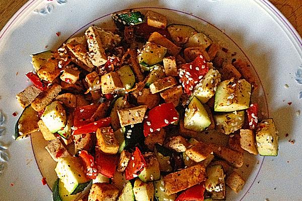 Crumbly Lemony Tofu Pan