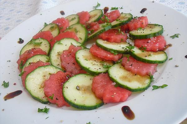 Cucumber and Watermelon Carpaccio