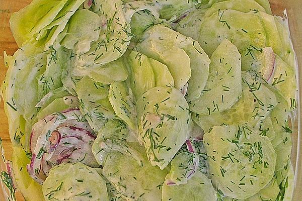 Cucumber Salad with Sesame Yogurt Dressing