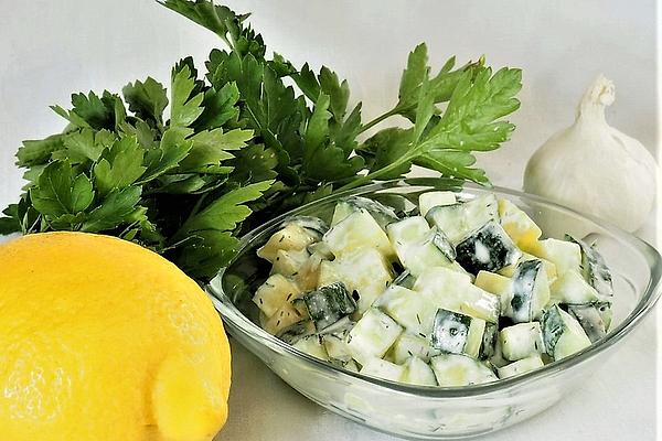 Cucumber Salad with Sour Cream Sauce