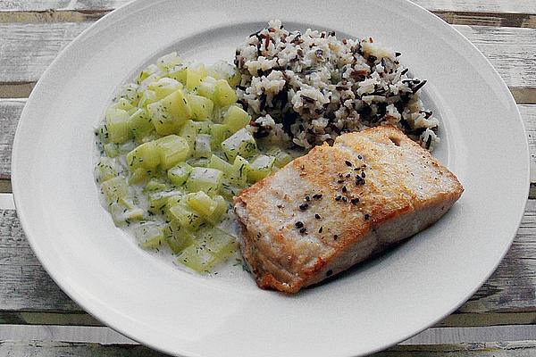 Cucumber Vegetables with Dill, Cream and White Wine