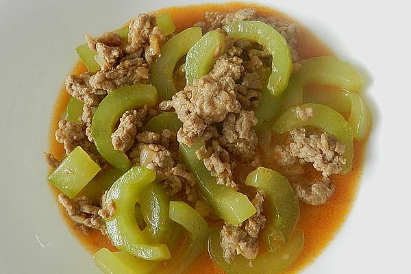 Cucumber Vegetables with Minced Meat