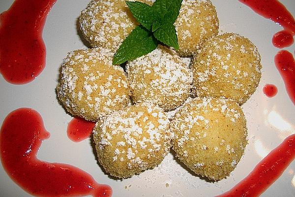 Curd Dumplings on Strawberry Fruit Level