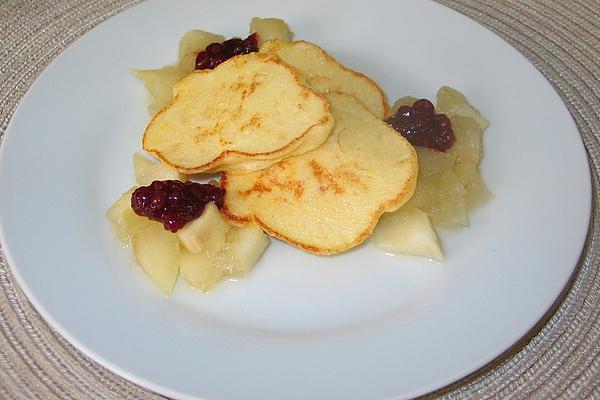 Curd Pudding with Apple Pieces
