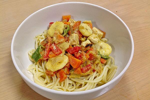 Curry Mango Noodles with Banana