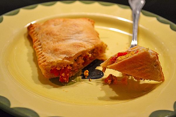 Curry Mango Tofu Puff Pastry Pockets