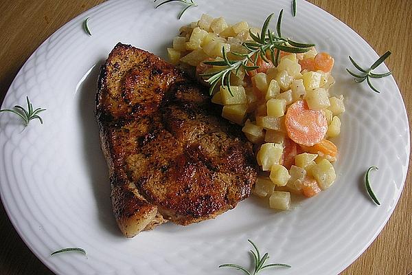 Cutlet on Stir-fry Vegetables