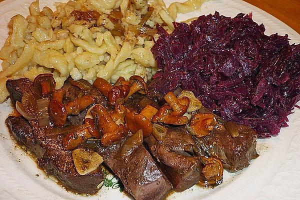 Deer Medallions with Chanterelles