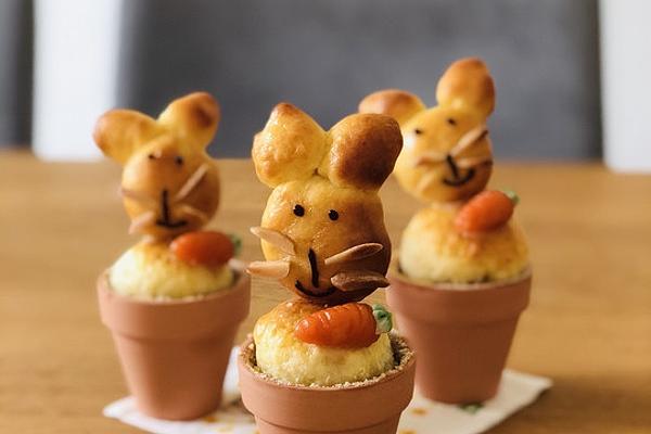 Easter Bunny in Clay Pot