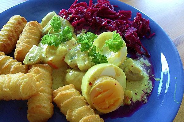 Egg Ragout in Mushroom – Mustard Sauce
