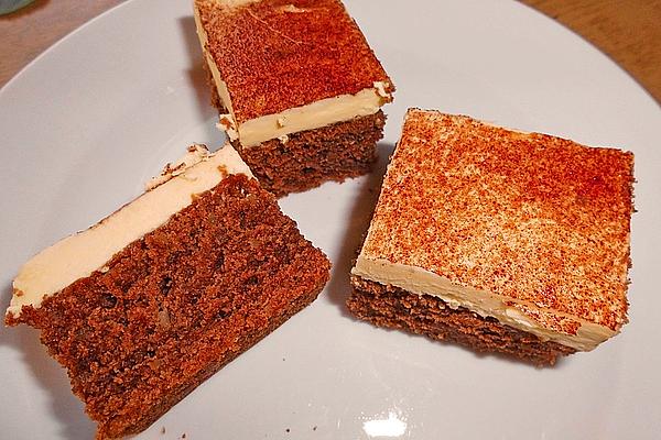 Eggnog Cake with Chocolate Base