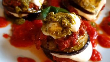 Tomato Crostini with Buffalo Mozzarella