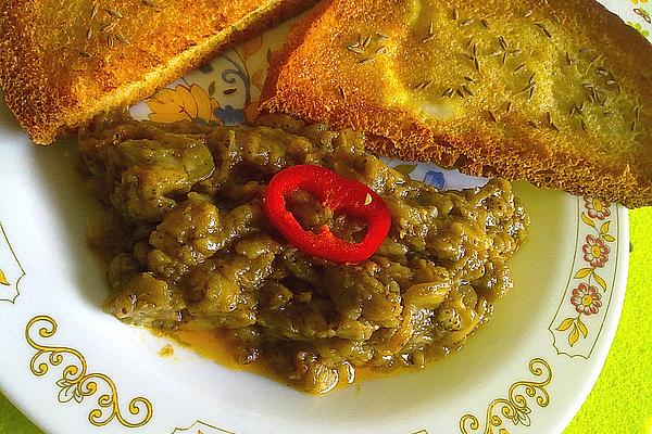 Eggplant Puree with Baked Flatbread