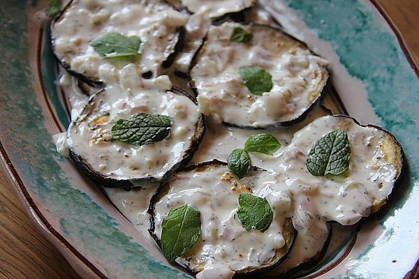 Eggplant Slices in Yogurt