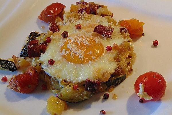 Eggs in Vegetable Bed
