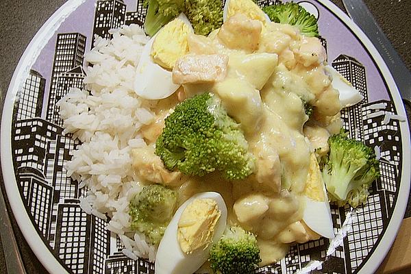 Eggs – Salmon Ragout in Mustard Sauce