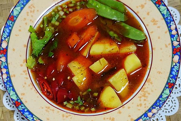 Exotic, Spicy, Colorful Potato Soup À La Legian Beach