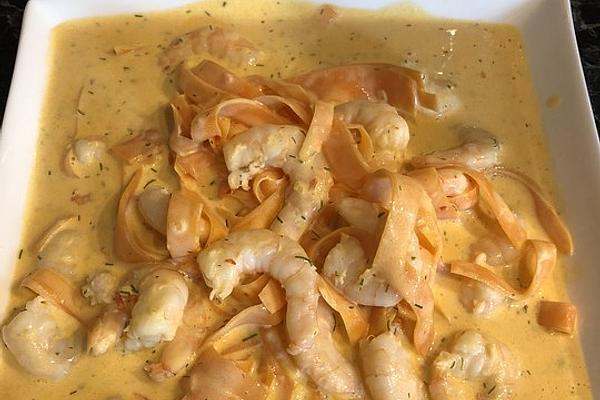 Fast Low Carb Carrot Noodles with Shrimp