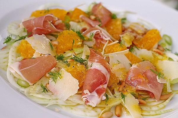 Fennel Carpaccio with Oranges and Serrano Ham